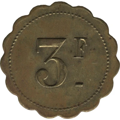 3 Francs - Pavillon Britannique - Paris [75] ND back