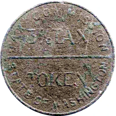 3 Mills - 3% Tax Token Washington ND front