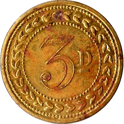 3 Pence - T.A. Image Wisbech St Mary's Farm Token ND front