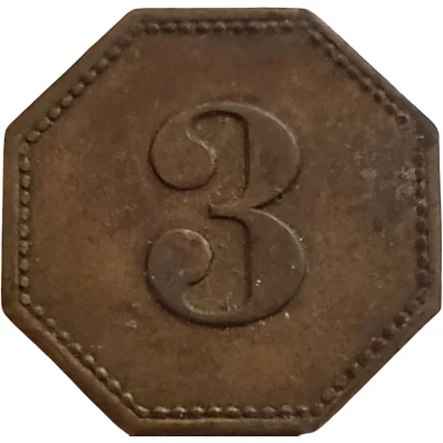 3 Pfennigs - Crefeld (K. Telegraphenamt) ND back
