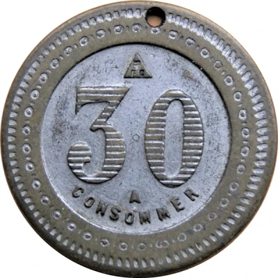 30 Centimes - A Consommer Clock ND back
