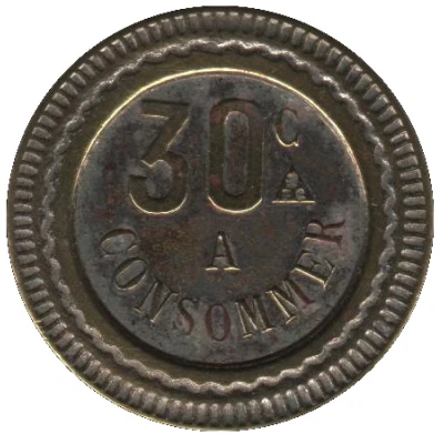 30 Centimes - A Consommer Horse ND back