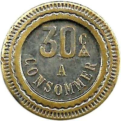 30 Centimes - A Consommer Monkey ND back