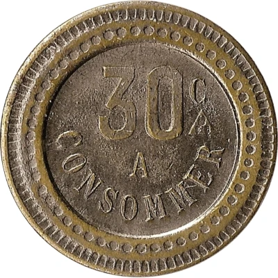 30 Centimes - A Consommer Sheep ND back