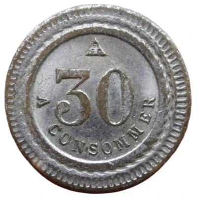 30 Centimes - A Consommer roue ailée ND back