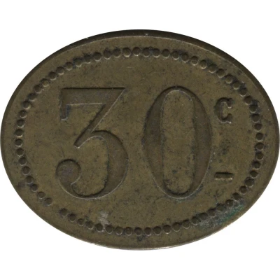 30 Centimes - Grande Taverne - Paris [75] ND back