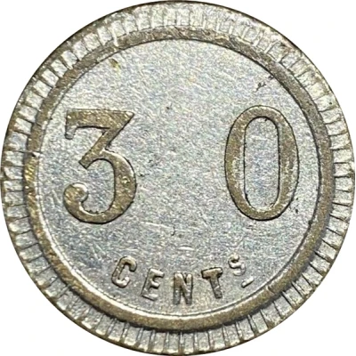 30 Centimes (Lizard) ND back
