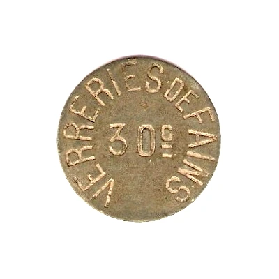 30 Centimes - Verreries de Fains [55] ND front