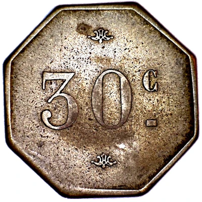 30 Centimes ND back