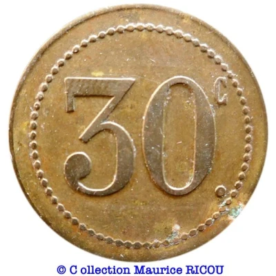 30 centimes - Bal Tabarin - Paris [75] ND back