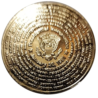 39 Presidents' Coin Reagan Inaugural front