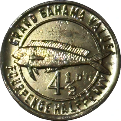 4½ Pence - Grand Bahama Club Freeport ND back