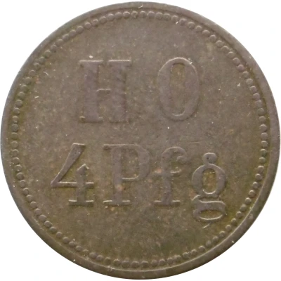 4 Pfennigs - Gewerkschaft Deutscher Kaiser (Hamborn) ND back