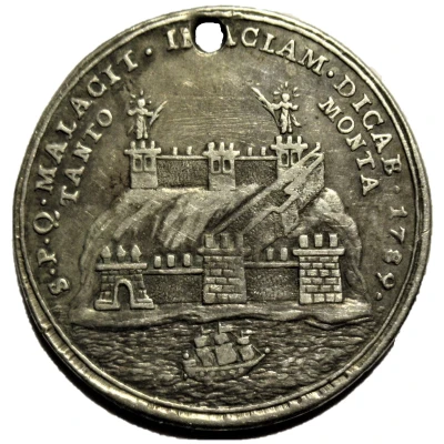 4 Reales - Charles IV proclamation medal; Malaga back