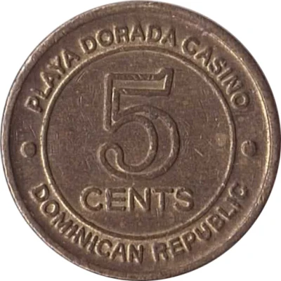 5 Cent Gaming Token - Playa Dorada Casino ND back