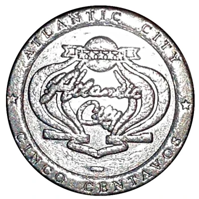 5 Centavos - Casino Atlantic City ND front