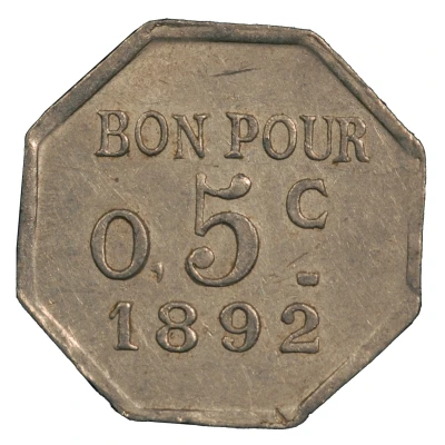 5 Centimes - Société Coopérative du Canal de Suez back