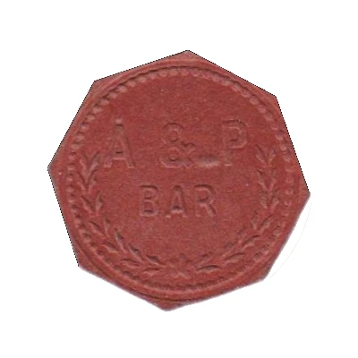 5 Cents - A & P Bar (Omaha, Nebraska) ND front
