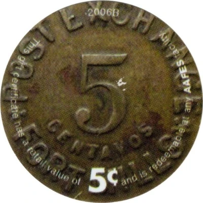 5 Cents - AAFES Gift Certificate 9D front