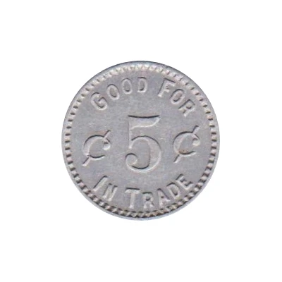 5 Cents - Aldermen Merchandise Company (Bloomfield, Nebraska) ND back