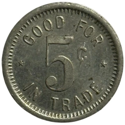 5 Cents - Arizona Automatic (Bisbee, Arizona) ND back