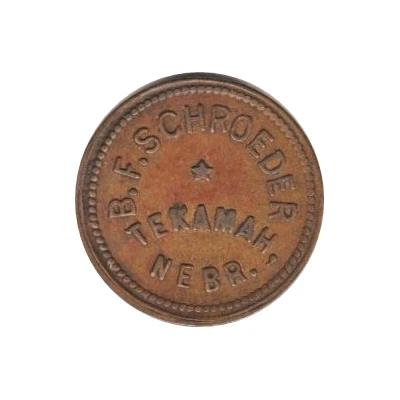 5 Cents - B. F. Schroeder (Tekamah, Nebraska) ND front