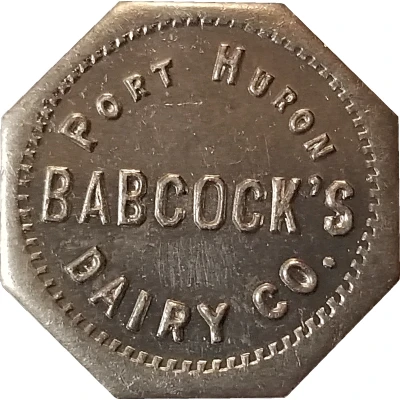 5 Cents - Babcock's Dairy Co. (Port Huron) ND front