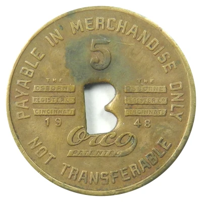 5 Cents - Birch Mining Company Birchton, West Virginia back