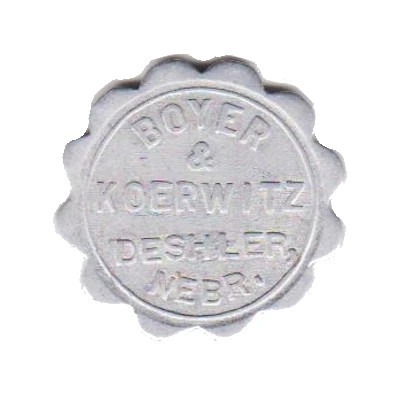 5 Cents - Boyer and Koerwitz (Deshler, Nebraska) ND front