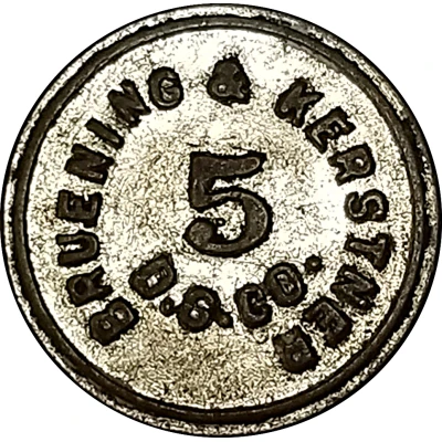 5 Cents - Bruening and Kerstner Dry Goods Co. ND front