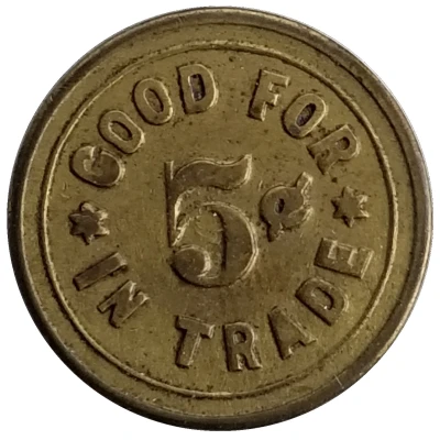5 Cents - C. D. Urton (Peebles, Ohio) ND back