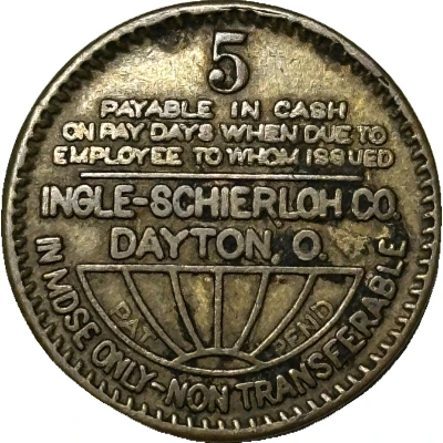 5 Cents - C. H. Mead Coal Co. (East Gulf, West Virginia) ND back