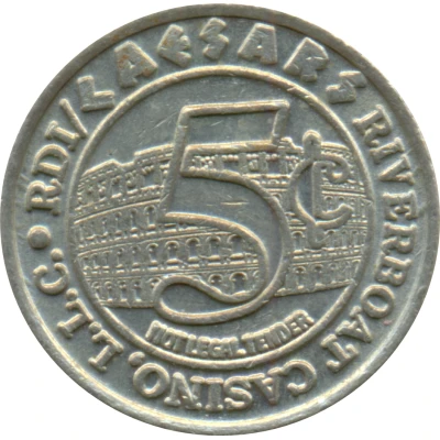 5 Cents - Caesar's Riverboat Casino ND front