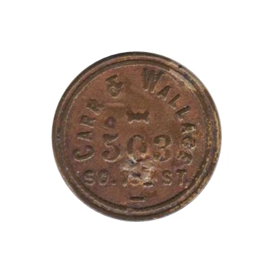 5 Cents - Carr and Wallace (Lincoln, Nebraska) ND front