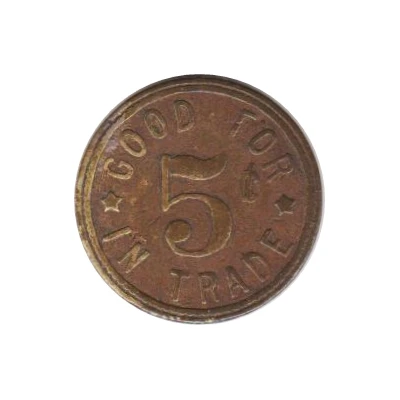 5 Cents - Carr and Wallace (Lincoln, Nebraska) ND back