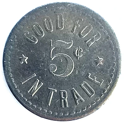 5 Cents - Copper King Bar (Bingham, Utah) ND back