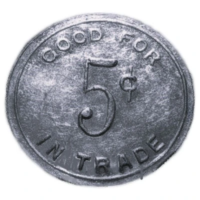 5 Cents - Cullins (Goodland, Kansas) ND back
