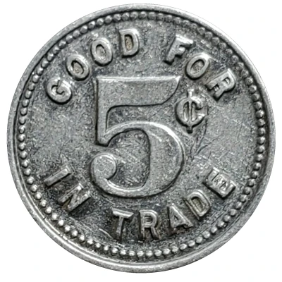 5 Cents - Deloit Pool Hall (Deloit, Iowa) ND back