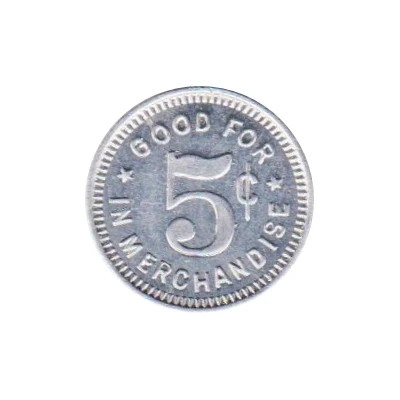 5 Cents - Diers Brothers I.G.A. Store (Gresham, Nebraska) ND back