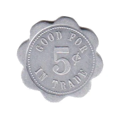 5 Cents - E.J. Kacirek General Merchandise (Bruno, Nebraska) ND back
