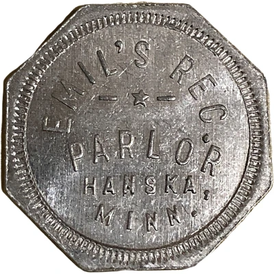 5 Cents - Emil’s Rec. Parlor (Hanska, Minnesota) ND front