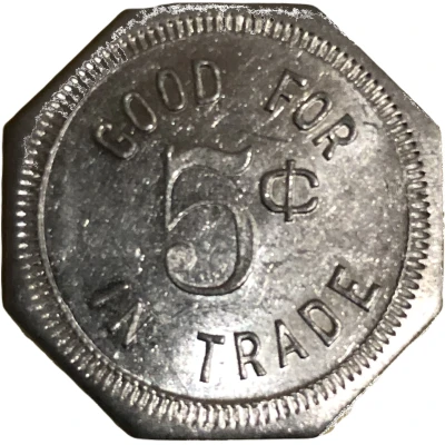 5 Cents - Emil’s Rec. Parlor (Hanska, Minnesota) ND back