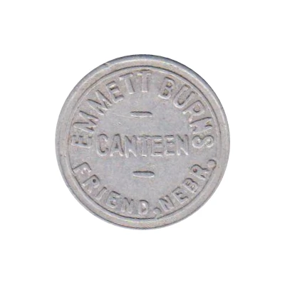 5 Cents - Emmett Burns Canteen (Friend, Nebraska) ND front