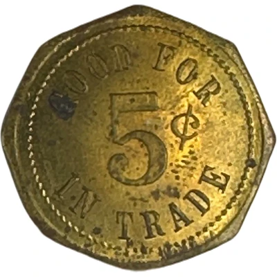 5 Cents - F. E. Woita's Store (Weston, Nebraska) ND back