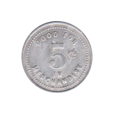 5 Cents - F.J. Busch and Son (Howells, Nebraska) ND back