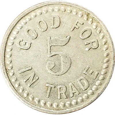 5 Cents - F.M. King ND back