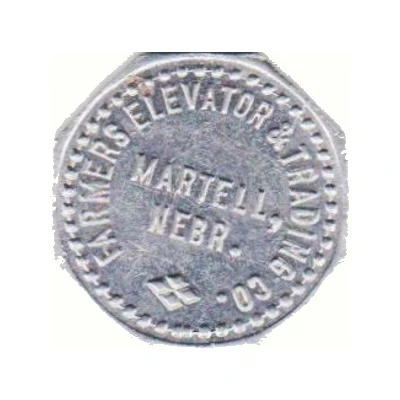 5 Cents - Farmers Elevator and Trading Company (Martell, Nebraska) ND front