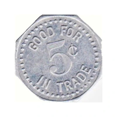 5 Cents - Farmers Elevator and Trading Company (Martell, Nebraska) ND back