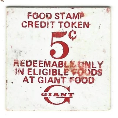 5 Cents - Food Stamp (Giant Food) ND front