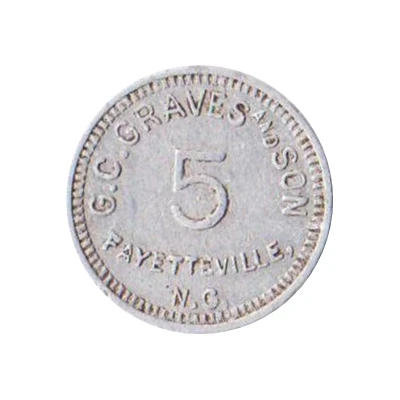5 Cents - G.C. Graves and Son (Fayetteville, North Carolina) ND front